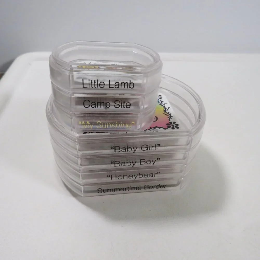 Fiskars Clear Rubber Stamps STACKABLE New